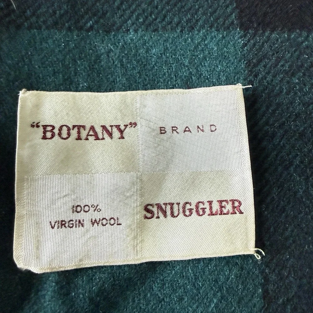 Vintage Botany Snuggler 100% Virgin Wool Tartan Plaid Throw Blanket 55x74 F/W